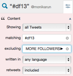 #DF13 Exclude Spam on Tweetdeck