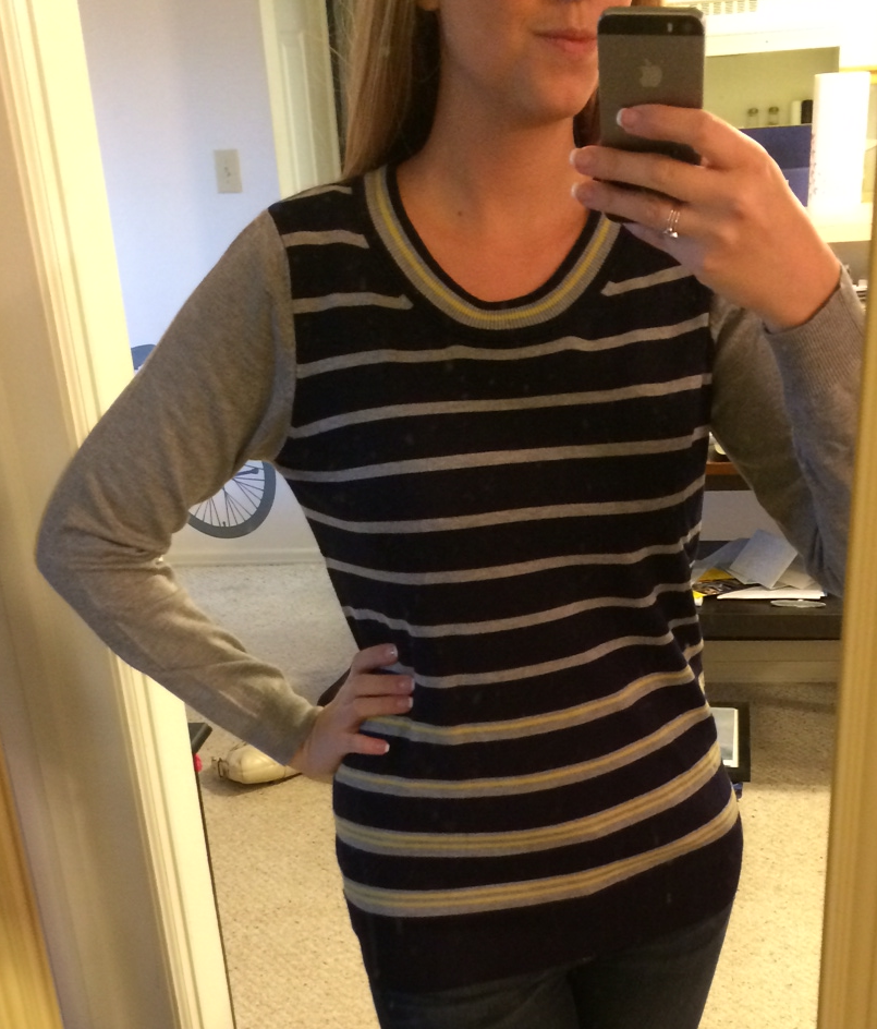 THML Jagger Striped Pull-Over Sweater Front View - Stitch Fix