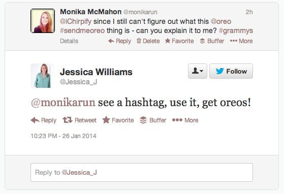 @Jessica_J of Chirpify's Reply to #sendmeoreo