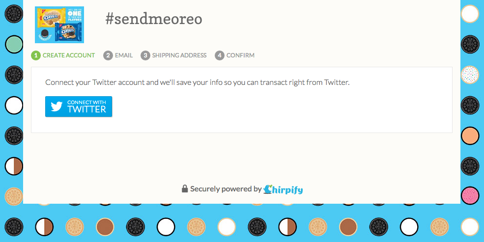 #sendmeoreo first page on chirpify