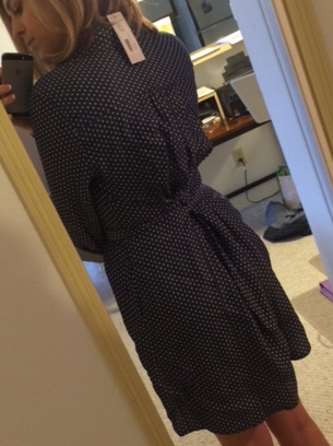 41 Hawthorn - Sedona Dot Print Shirtdress - Stitch Fix - Back Gathering