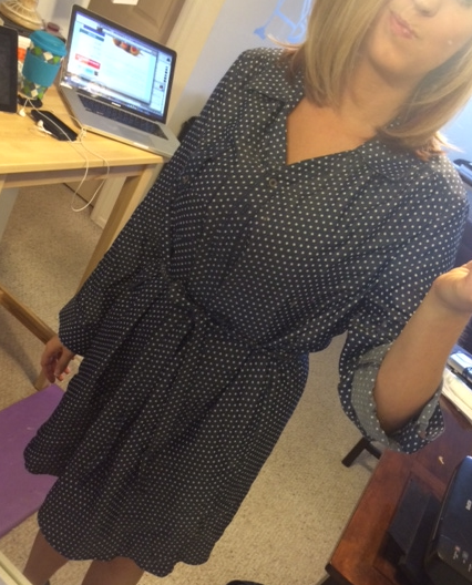 41 Hawthorn - Sedona Dot Print Shirtdress - Stitch Fix - Front View