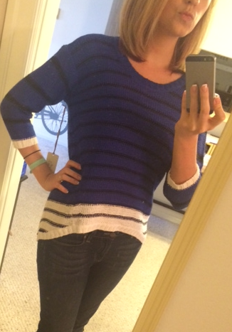 RD Style - Talent Colorblock Stripe Hi-Lo Sweater - Stitch Fix - Front View