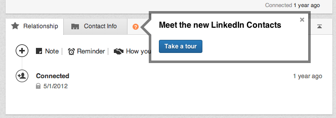 Meet the new LinkedIn Contacts Feature