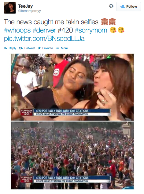 #420 News Selfie on Twitter