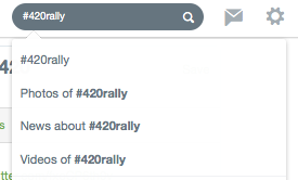 #420rally Twitter Search with Videos, Photos and News options