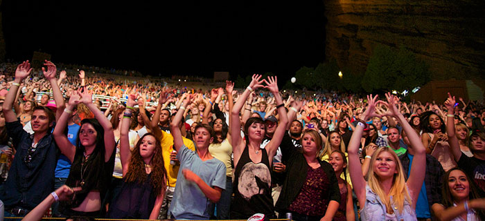 Red Rocks Denver Concert Crowd