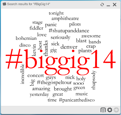 #BigGig14 Top Words During Show