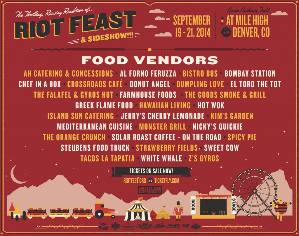 Riot Fest Food Vendors in Denver