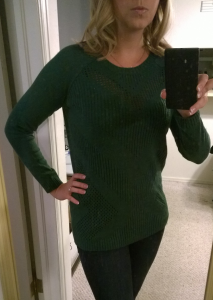 Stitch Fix - Market and Spruce - Yuna Chevron Pointelle Knit Sweater - Front View