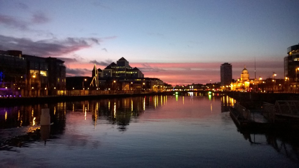 Dublin Sunset over River