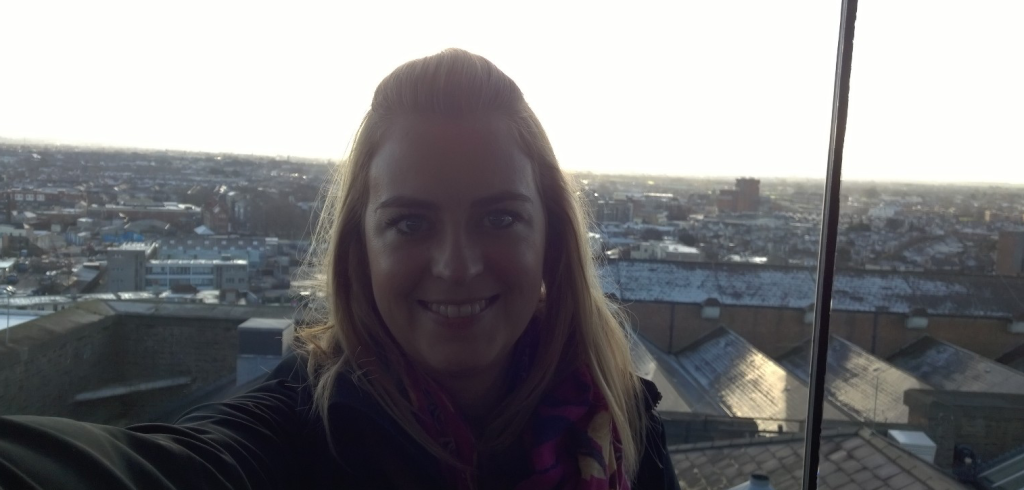 Monika McMahon Selfie at the Gravity Bar at Guinness Storehouse in Dublin, Ireland