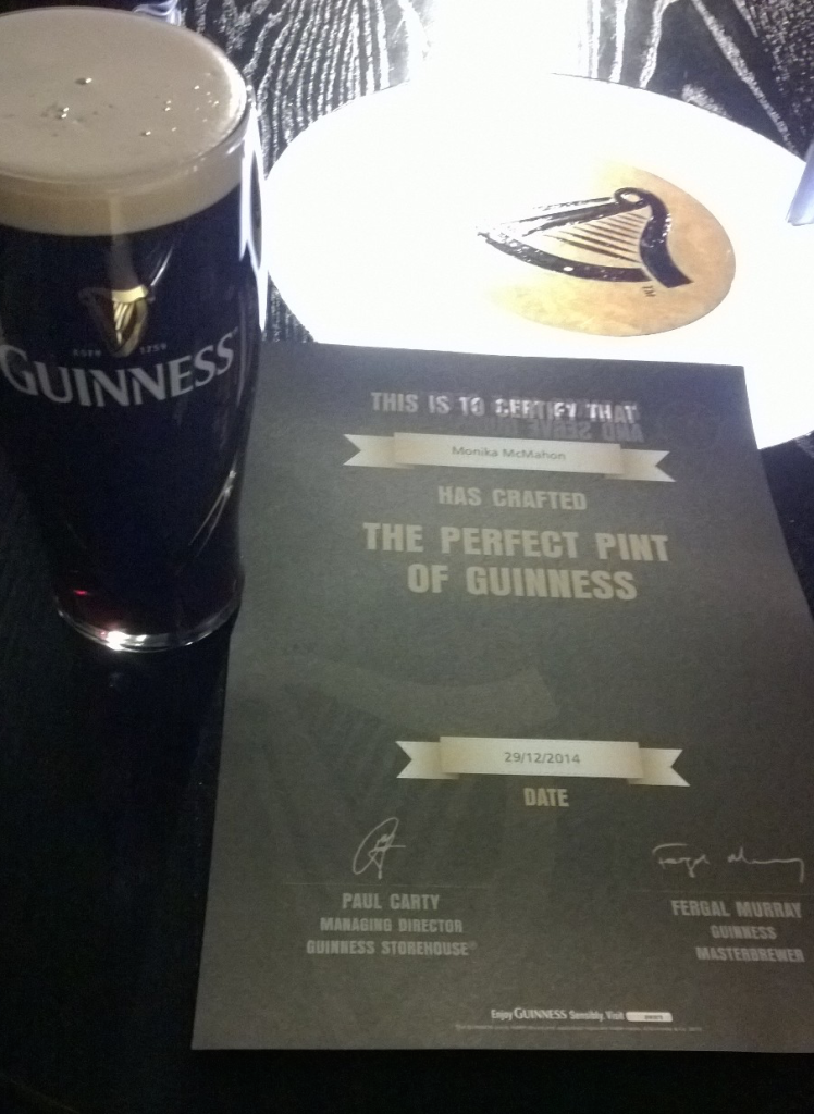 Monika McMahon crafted the perfect pint of Guinness