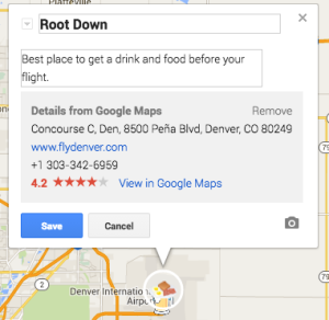 Editing a Pin on Your Personal Google Map - Step 2